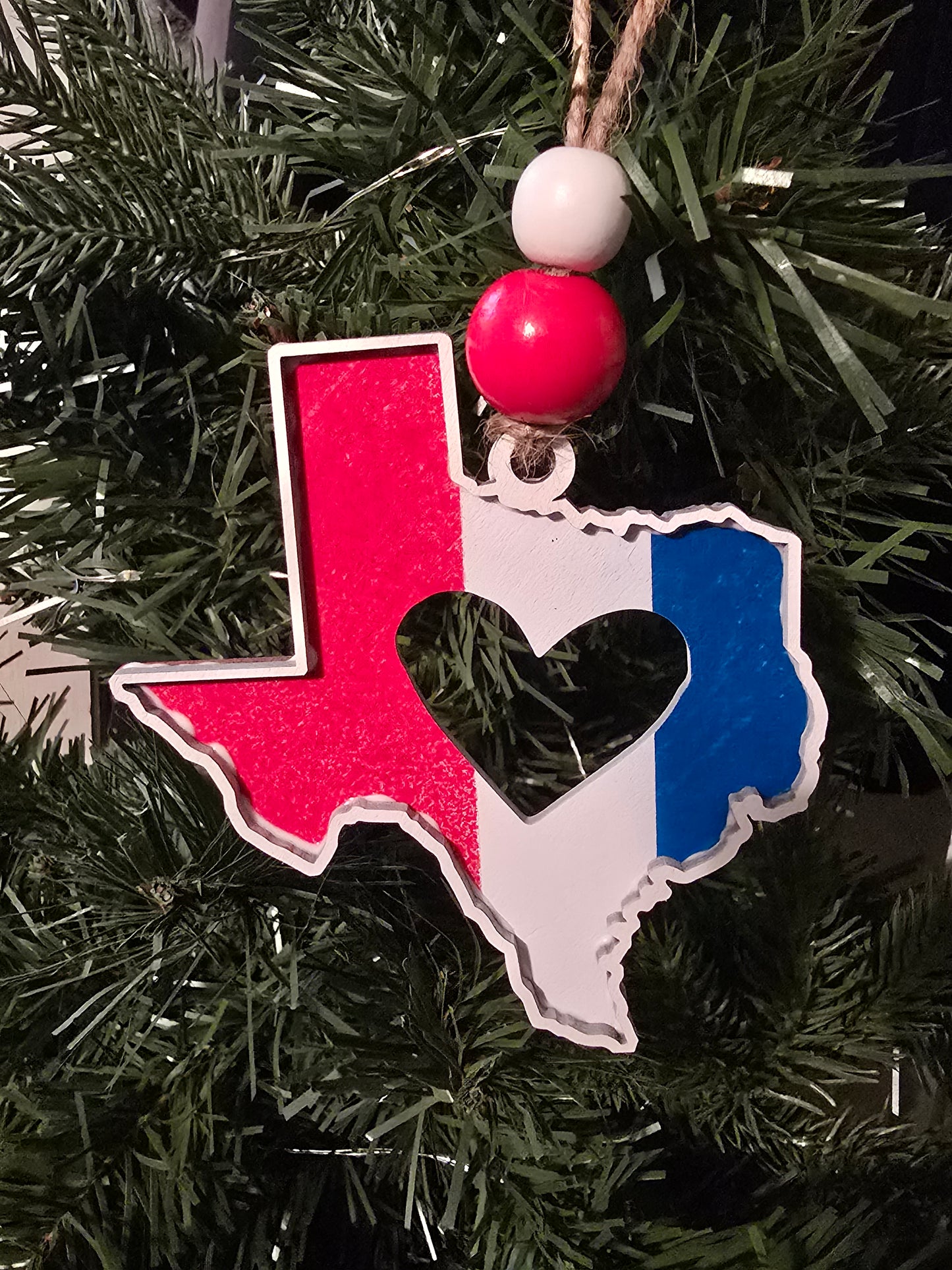 Texas Heart Ornament