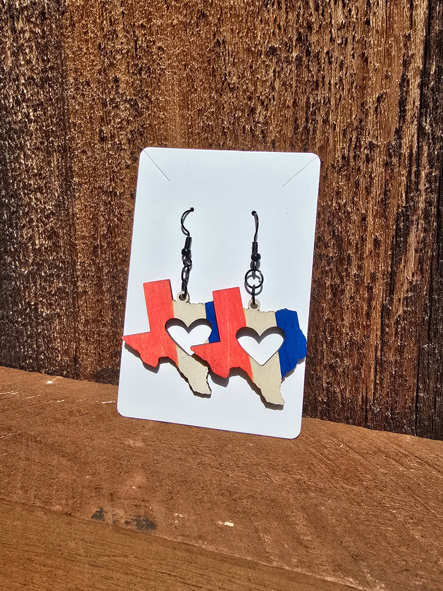 Texas Heart Earrings