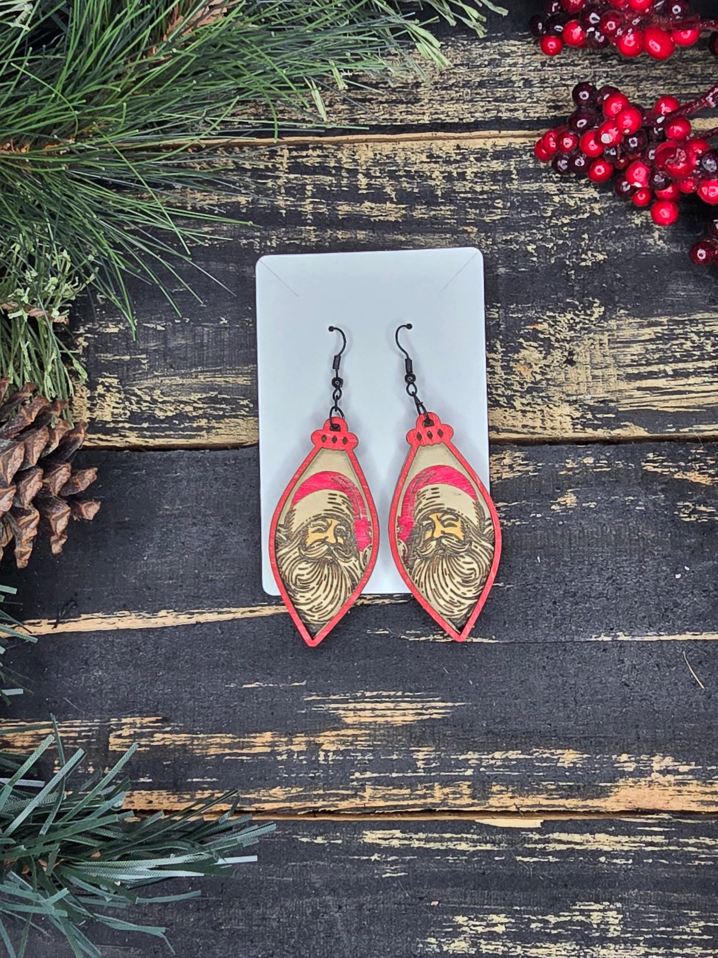 Vintage Santa Bulb Earrings