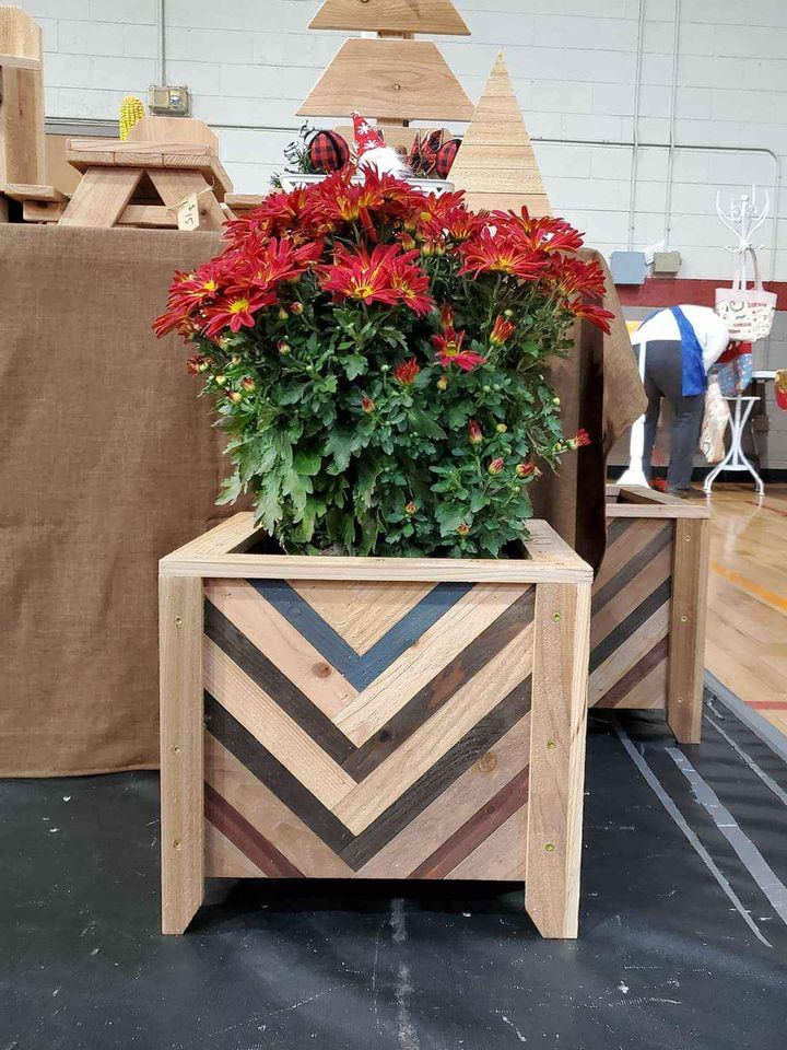 herringbone plant pot Herringbone Planter