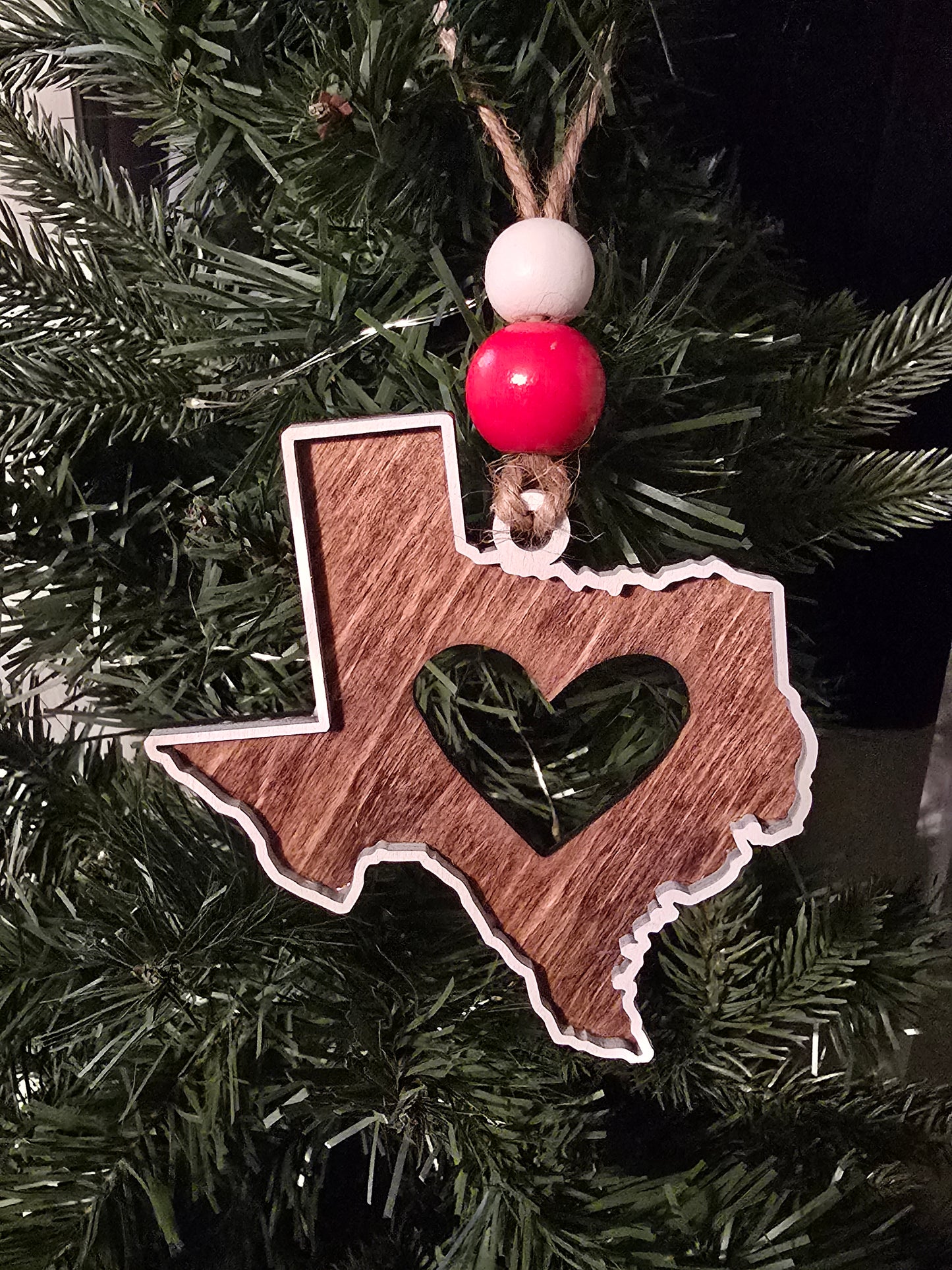 Texas Heart Ornament
