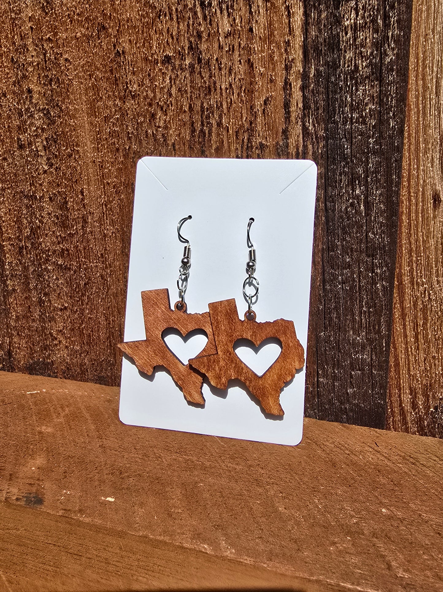 Texas Heart Earrings