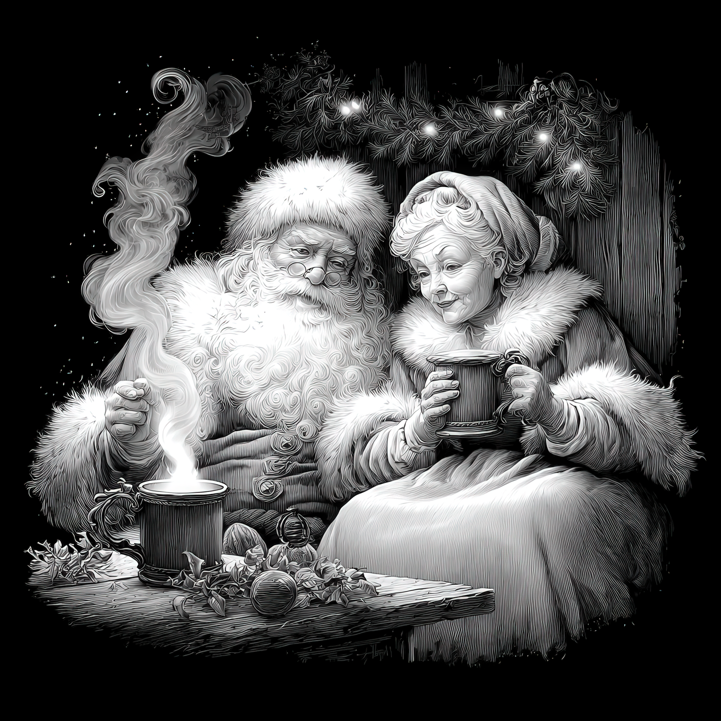 Slate Coasters - Christmas