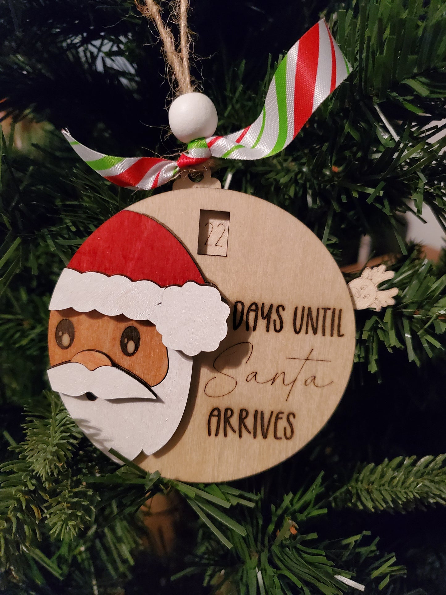 Santa Countdown Ornament