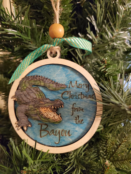 Merry Christmas from the Bayou Ornament