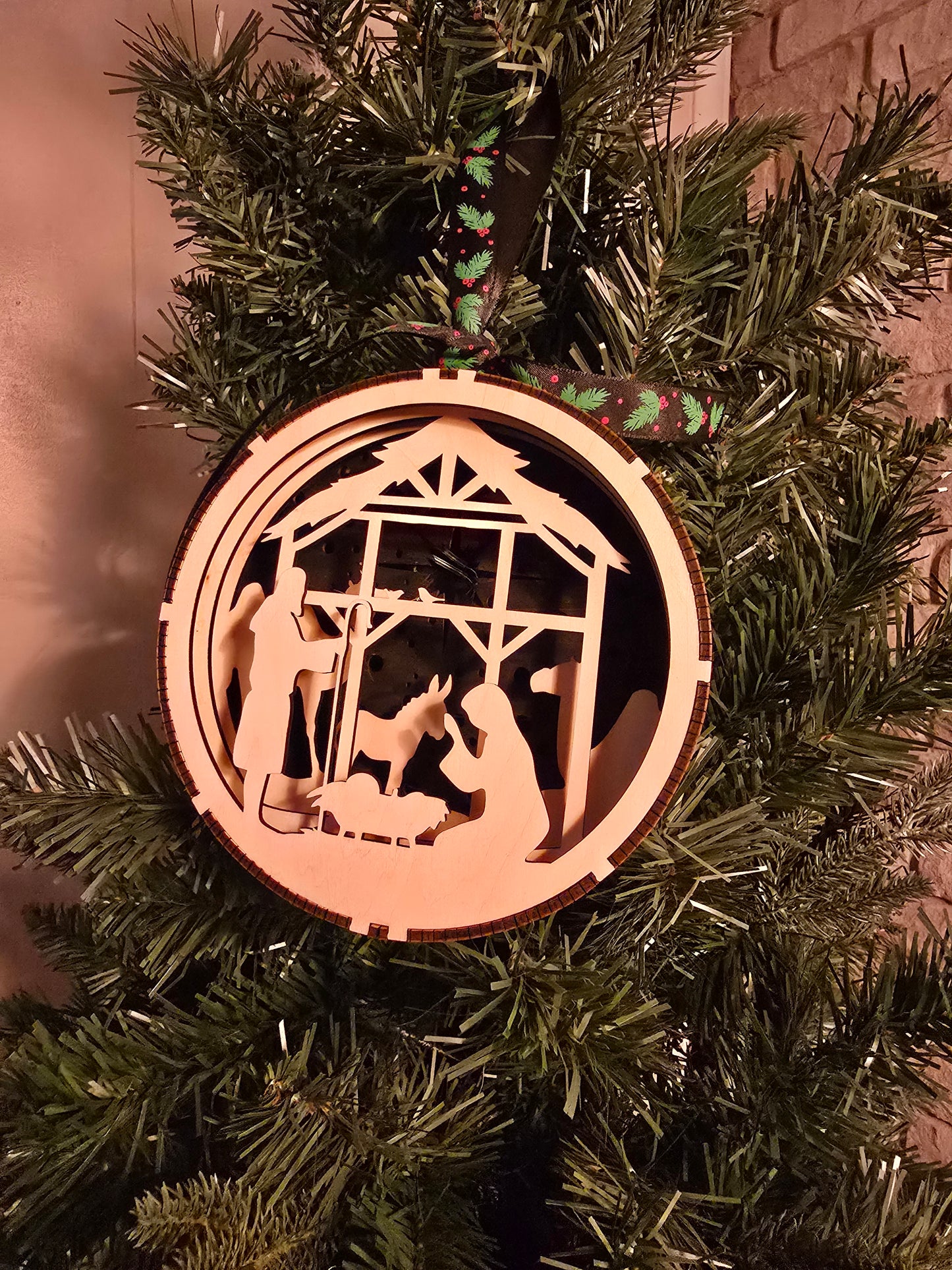 Lighted Nativity Ornament