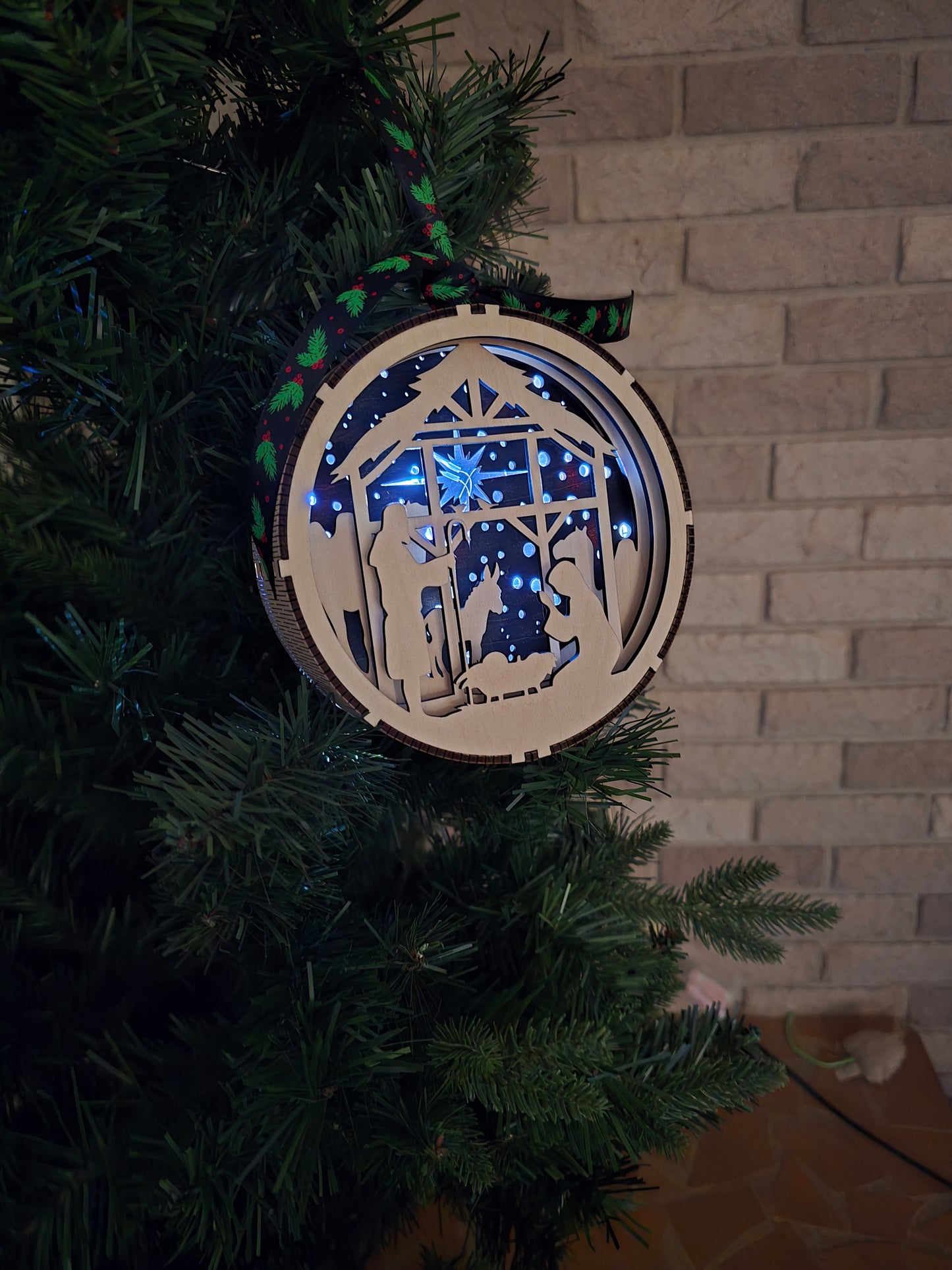 Lighted Nativity Ornament