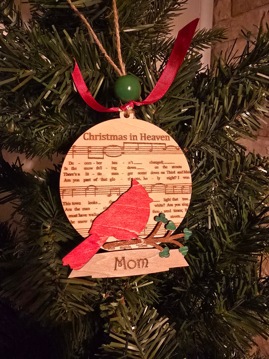 Christmas in Heaven Redbird Ornament