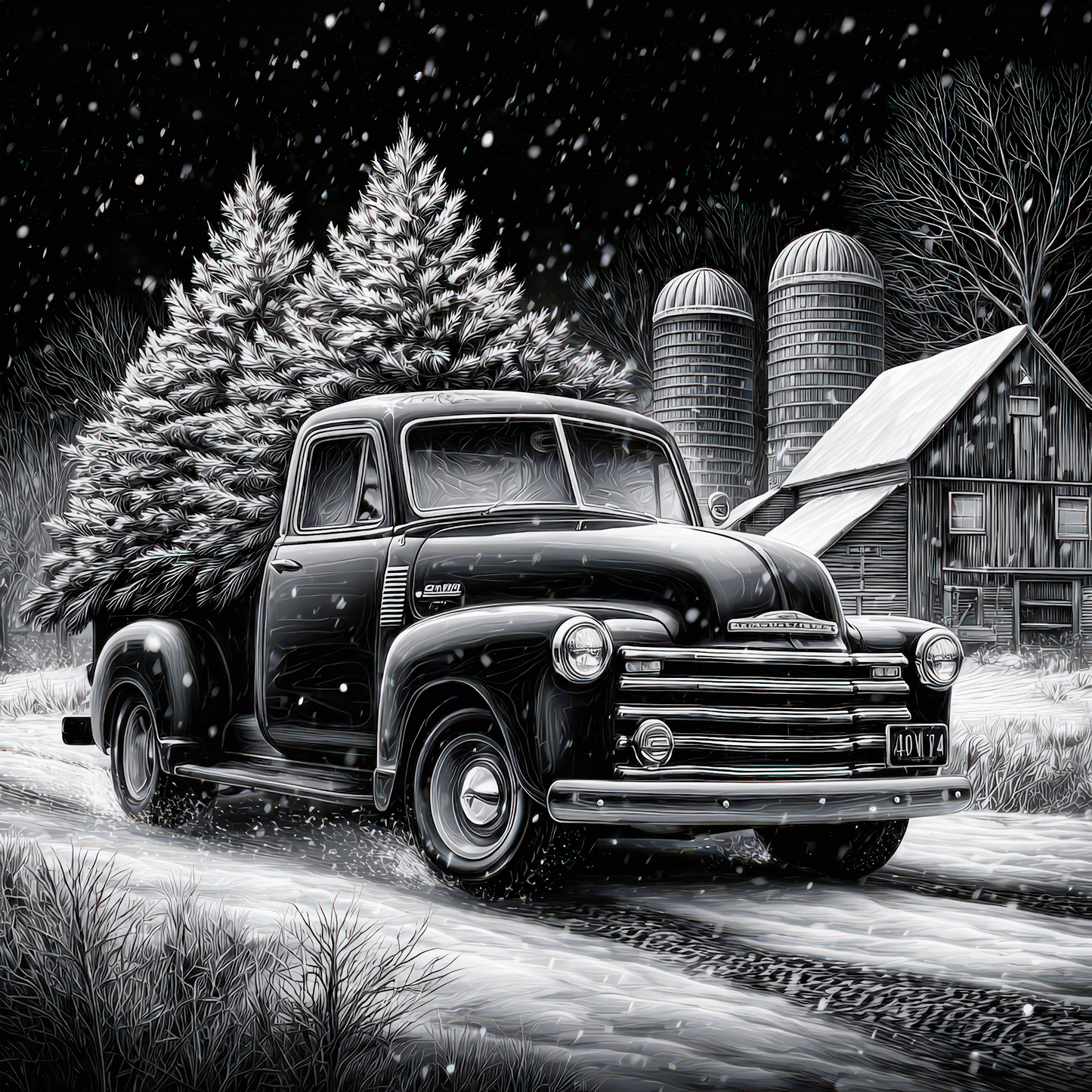 Slate Coasters - Christmas