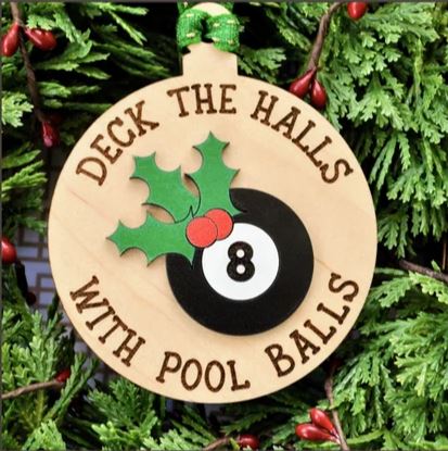 Deck the Halls With Pool Balls Ornament