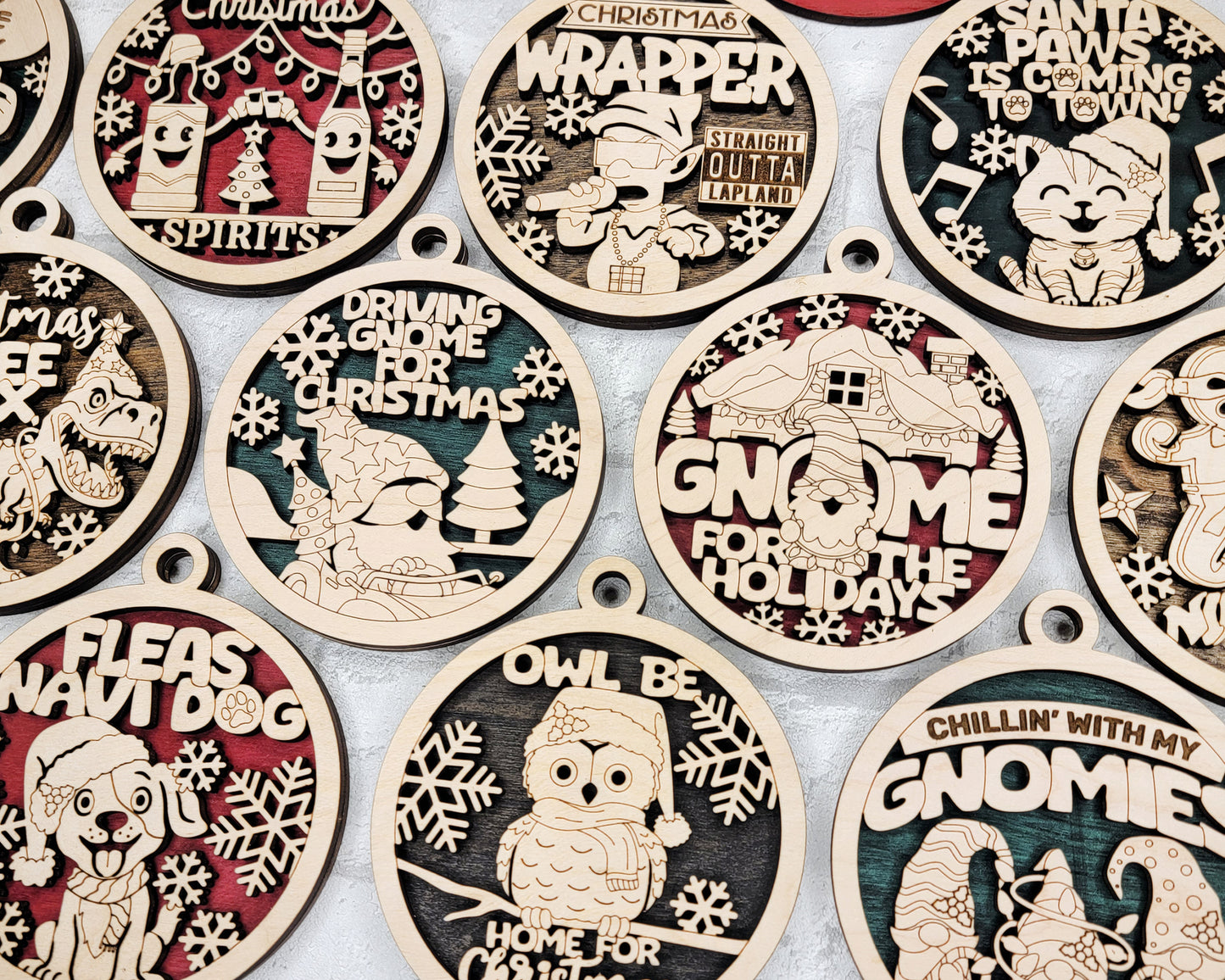 Christmas Pun Ornaments