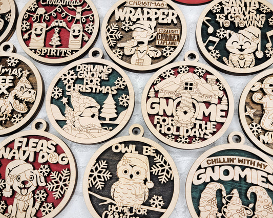 Christmas Pun Ornaments
