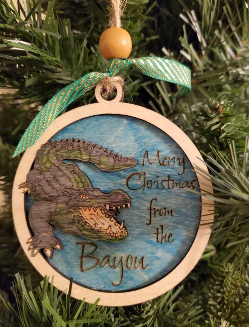 Merry Christmas from the Bayou Ornament