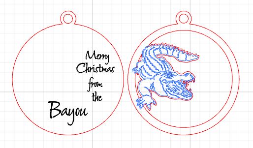 Merry Christmas from the Bayou Ornament