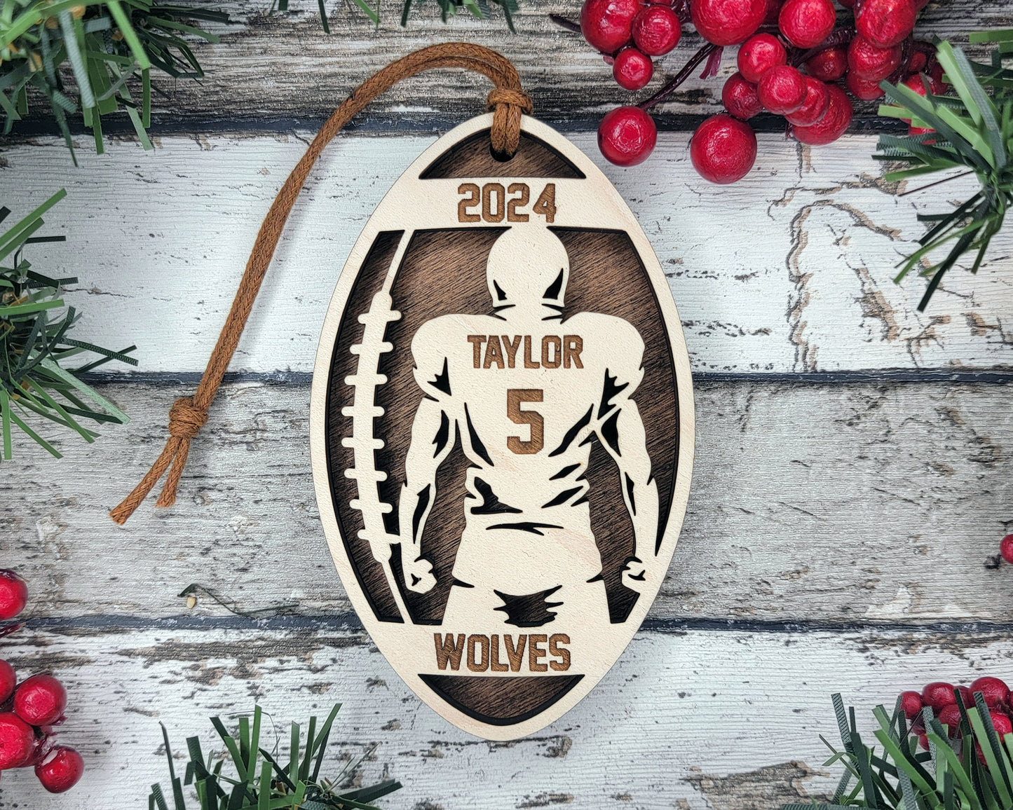 Football Customizable Ornament