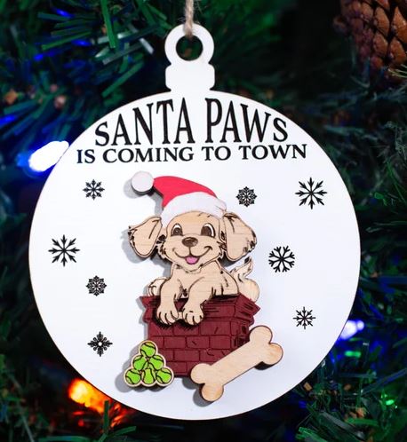 Santa Paws Ornament