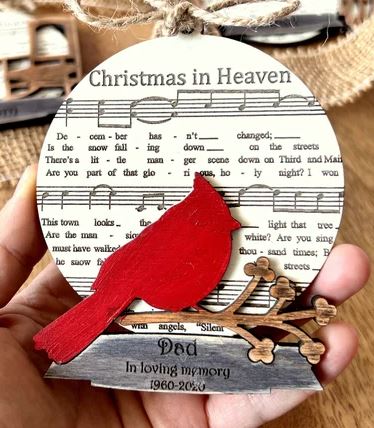 Christmas In Heaven Customizable Ornament